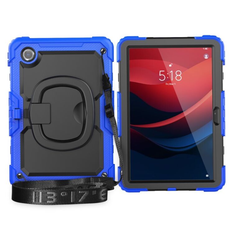 Захисний чохол Deexe Hand Grip X для Lenovo Tab M11 (TB330) / Xiaoxin Pad 11 - Dark Blue: фото 2 з 9