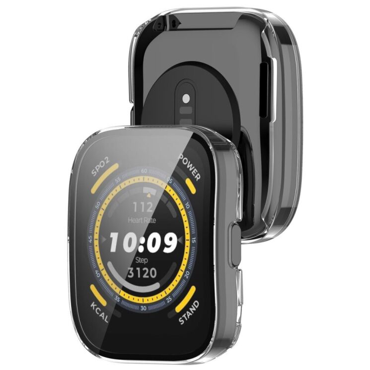 Захисний чохол Deexe Hard Frame для Xiaomi Amazfit Bip 5 - Transparent White: фото 7 з 8