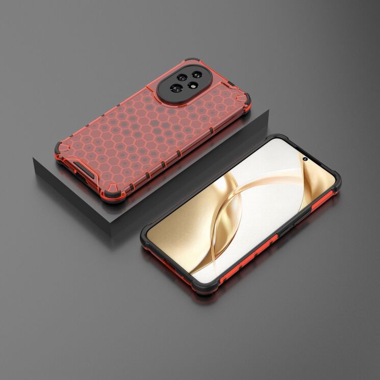Захисний чохол Deexe Honeycomb Series для Honor 200 - Red: фото 3 з 5