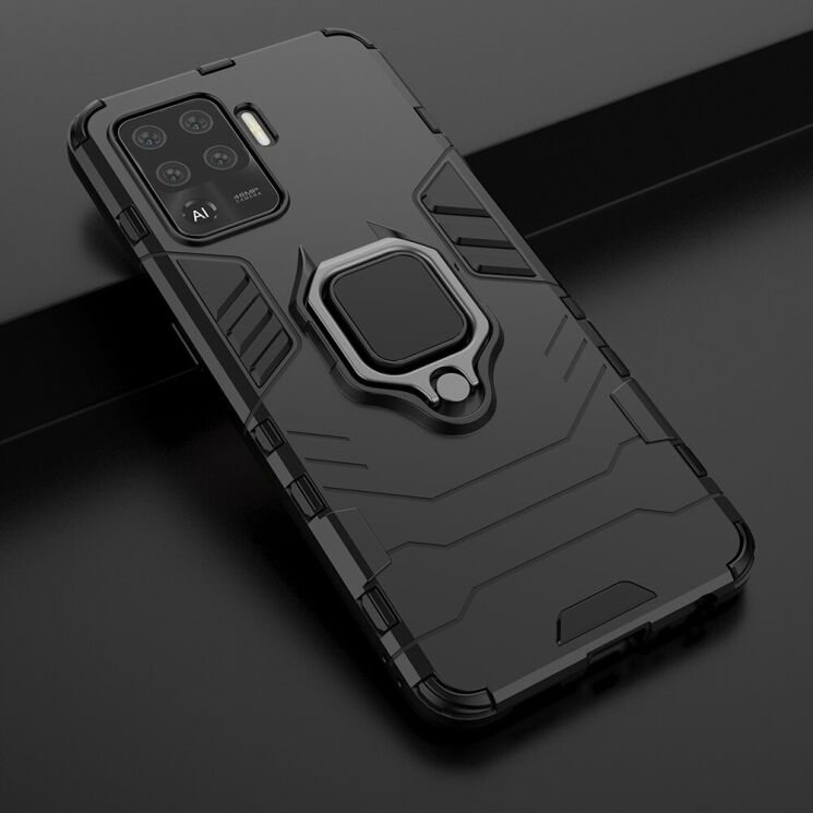 Защитный чехол Deexe Hybrid Case для OPPO Reno 5 Lite - Black: фото 8 из 10