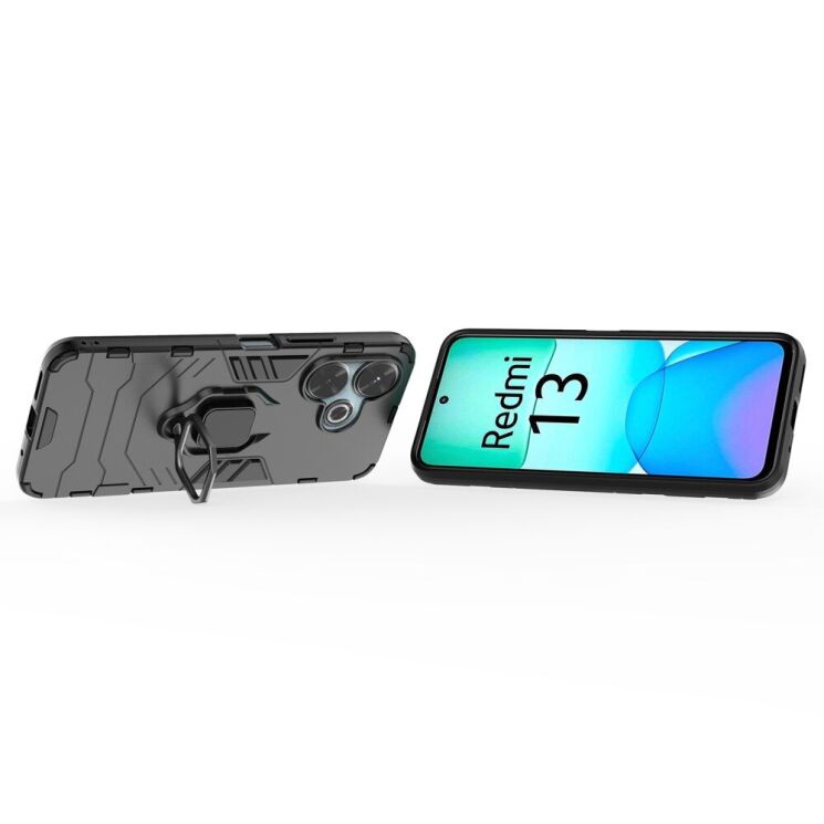 Защитный чехол Deexe Hybrid Case для Xiaomi Redmi 13 - Black: фото 3 из 6