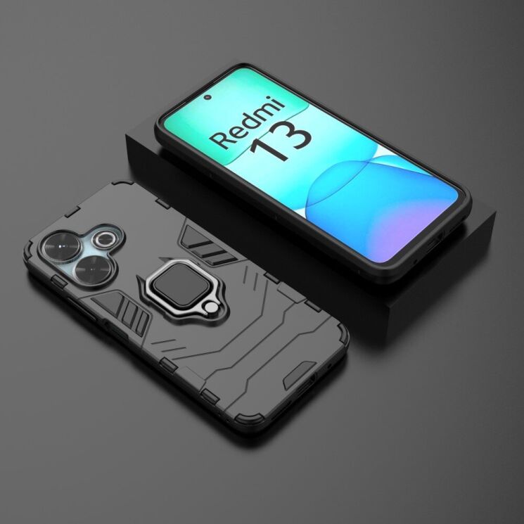 Защитный чехол Deexe Hybrid Case для Xiaomi Redmi 13 - Black: фото 4 из 6