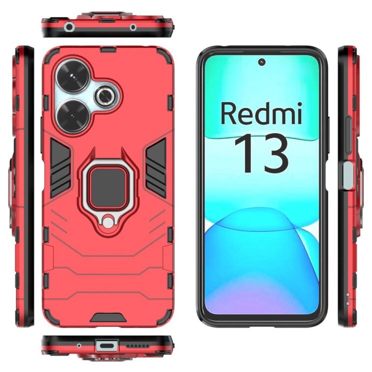 Защитный чехол Deexe Hybrid Case для Xiaomi Redmi 13 - Black: фото 6 из 6