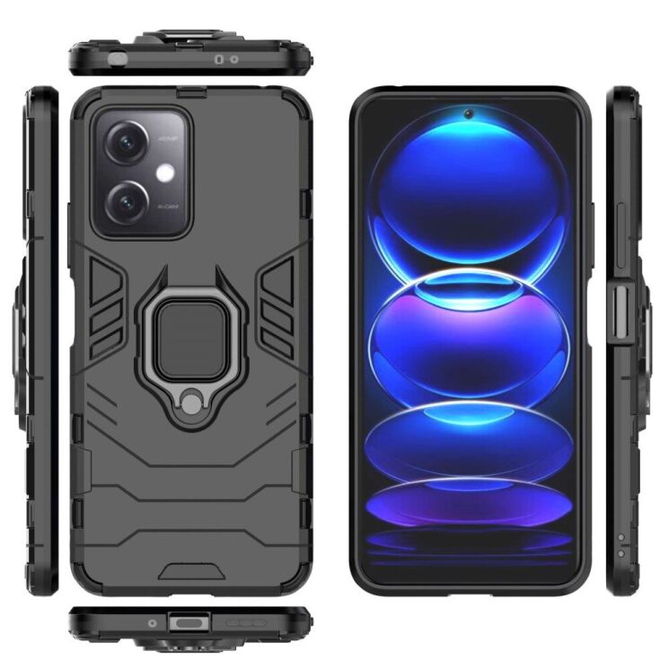 Защитный чехол Deexe Hybrid Case для Xiaomi Redmi Note 12 5G / Poco X5 - Black: фото 5 из 7