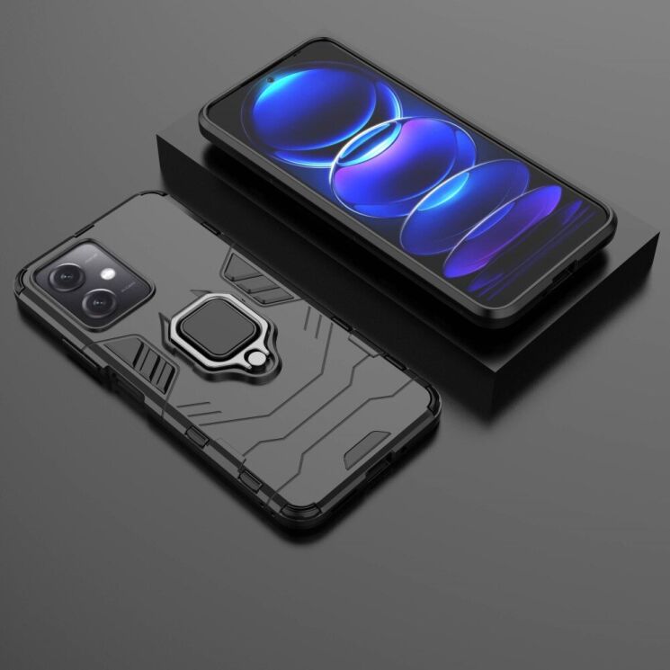 Защитный чехол Deexe Hybrid Case для Xiaomi Redmi Note 12 5G / Poco X5 - Black: фото 6 из 7