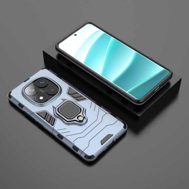 Защитный чехол Deexe Hybrid Case для Xiaomi Redmi Note 14 Pro 5G - Blue: фото 4 из 6