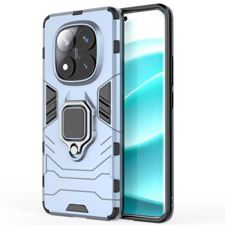 Защитный чехол Deexe Hybrid Case для Xiaomi Redmi Note 14 Pro 5G - Blue: фото 1 из 6
