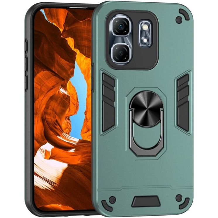 Защитный чехол Deexe Hybrid Shell для Infinix Smart 9 (X6532) / Hot 50i (X6531) - Green: фото 1 из 7