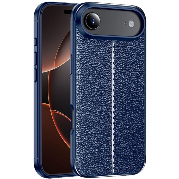 Захисний чохол Deexe Leather Cover для Apple iPhone 17 Air - Blue: фото 1 з 1