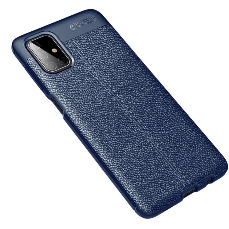 Защитный чехол Deexe Leather Cover для Samsung Galaxy M51 (M515) - Blue: фото 2 из 10