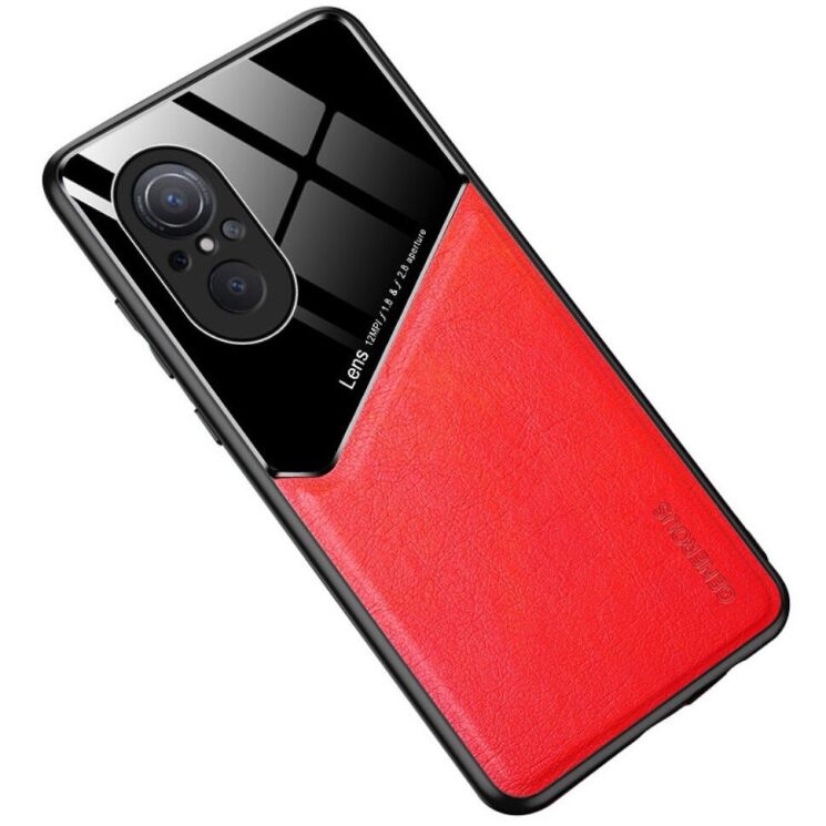 Защитный чехол Deexe Magnetic Leather Cover для Huawei Nova 9 SE - Red: фото 1 из 8