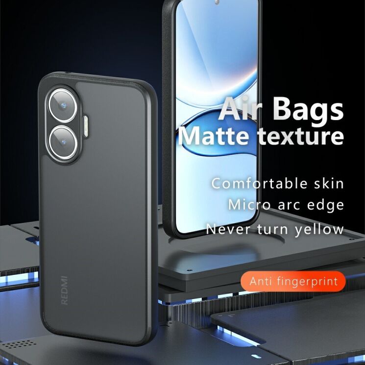 Защитный чехол Deexe Matte Skin для Xiaomi Poco F7 - Black: фото 3 из 13