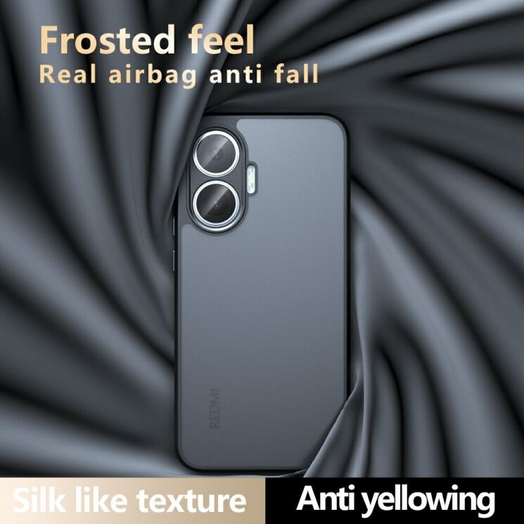 Защитный чехол Deexe Matte Skin для Xiaomi Poco F7 - Black: фото 9 из 13