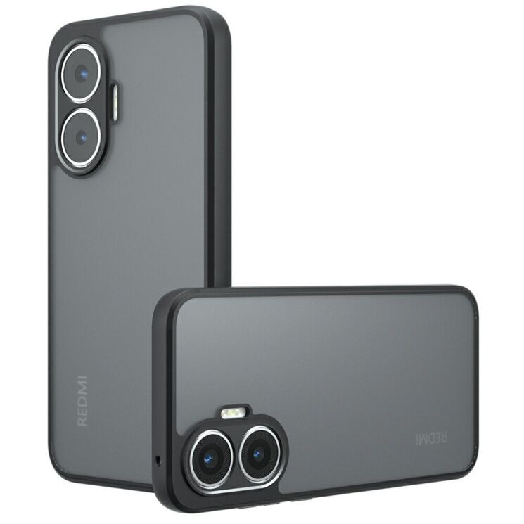 Защитный чехол Deexe Matte Skin для Xiaomi Poco F7 - Black: фото 1 из 13