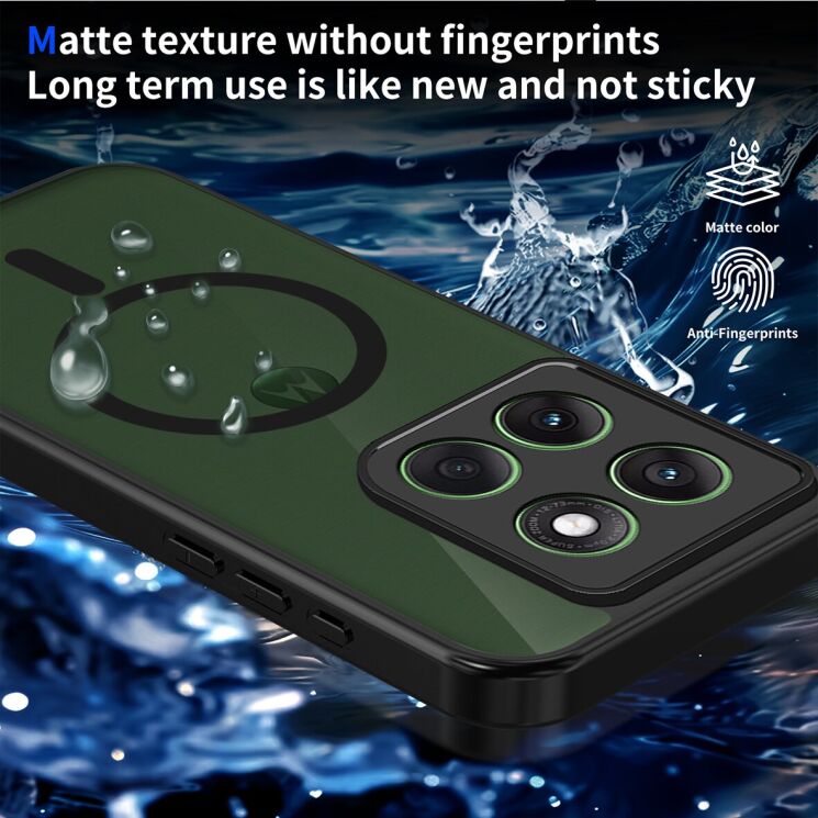 Захисний чохол Deexe Matte Skin with MagSafe для Motorola Edge 70 Fusion - Transparent Black: фото 5 з 8