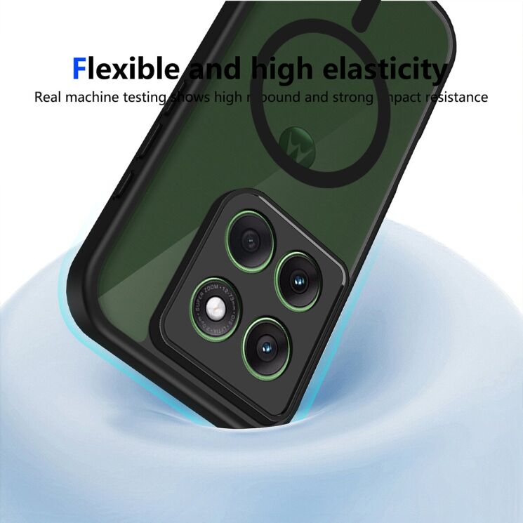 Захисний чохол Deexe Matte Skin with MagSafe для Motorola Edge 70 Fusion - Transparent Black: фото 7 з 8