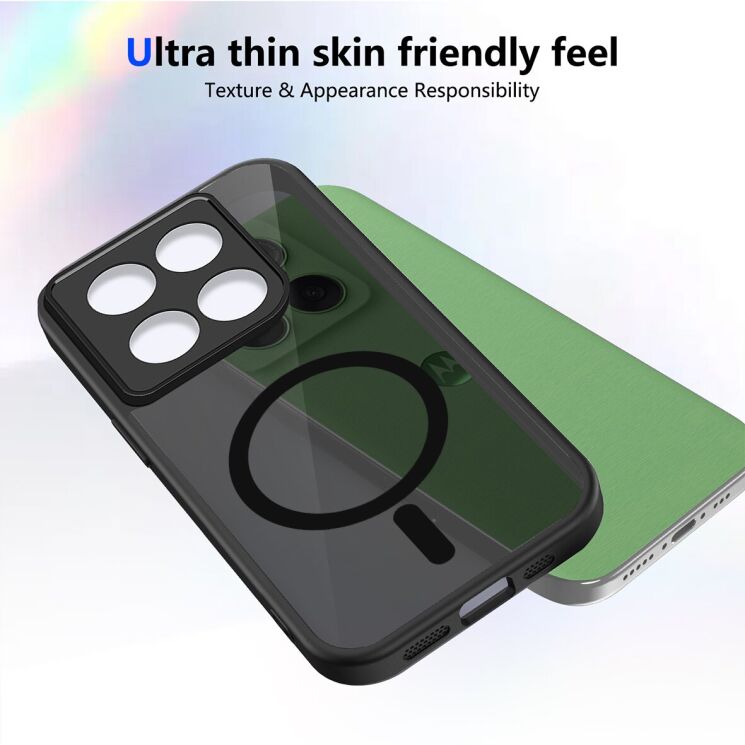 Захисний чохол Deexe Matte Skin with MagSafe для Motorola Edge 70 Fusion - Transparent Black: фото 4 з 8