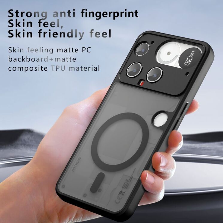 Защитный чехол Deexe Matte Skin with MagSafe для Nothing Phone (3) - Black: фото 7 из 11
