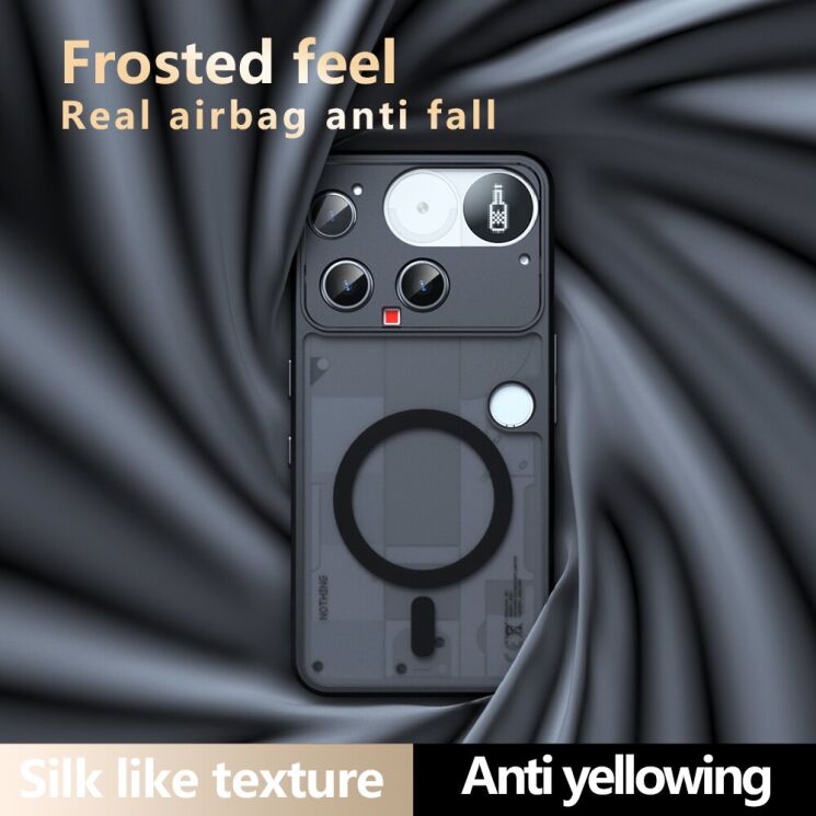 Защитный чехол Deexe Matte Skin with MagSafe для Nothing Phone (3) - Black: фото 8 из 11