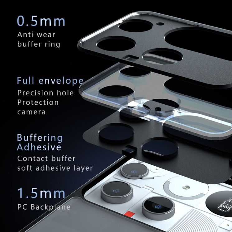 Защитный чехол Deexe Matte Skin with MagSafe для Nothing Phone (3) - Black: фото 9 из 11