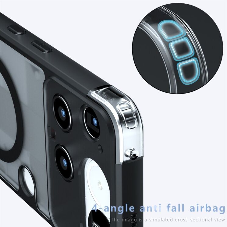 Защитный чехол Deexe Matte Skin with MagSafe для Nothing Phone (3) - Black: фото 4 из 11