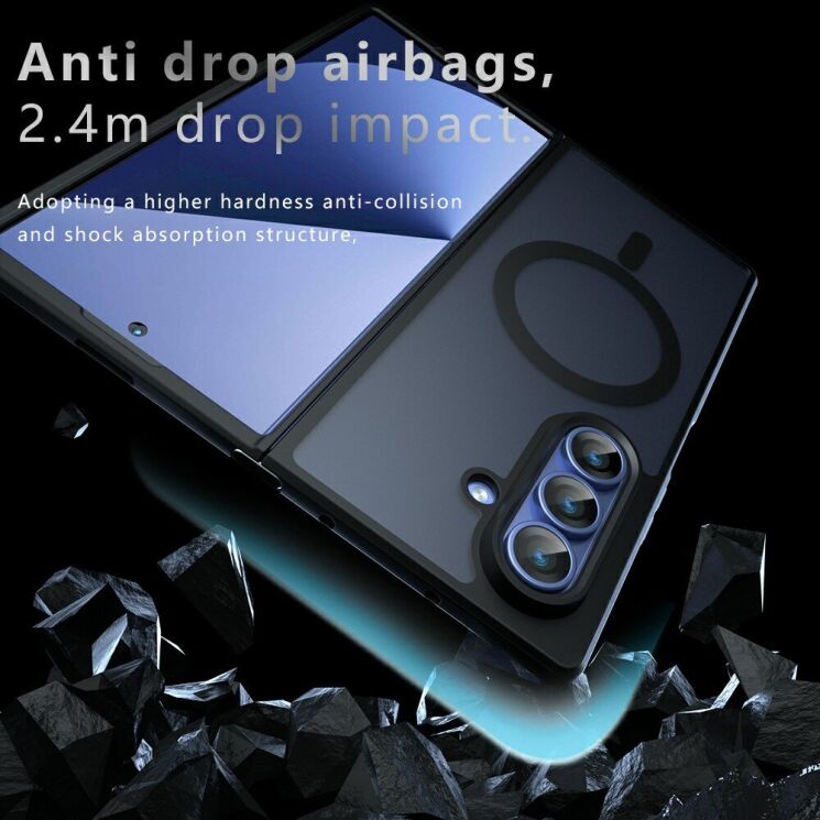 Защитный чехол Deexe Matte Skin with MagSafe для Samsung Galaxy Fold 8 Ultra - Black (424024B) Защитный чехол Deexe Matte Skin with MagSafe для Samsung Galaxy Fold 8 Ultra - Black: фото 6 из 13