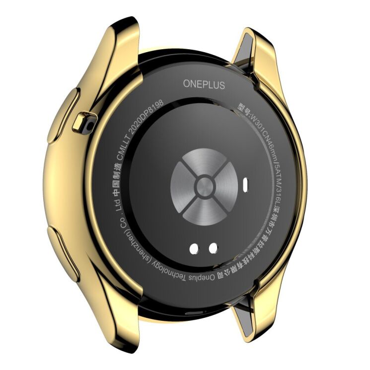 Защитный чехол Deexe Protective Frame для OnePlus Watch - Gold: фото 3 из 9