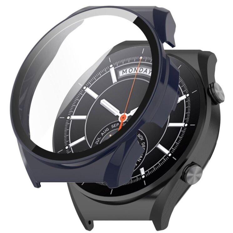 Защитный чехол Deexe Protective Frame для Xiaomi Watch S1 - Dark Blue: фото 1 из 9