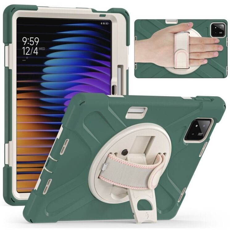 Защитный чехол Deexe Rotation Hybrid для Xiaomi Pad 7 / 7 Pro - Emerald Green: фото 2 из 15