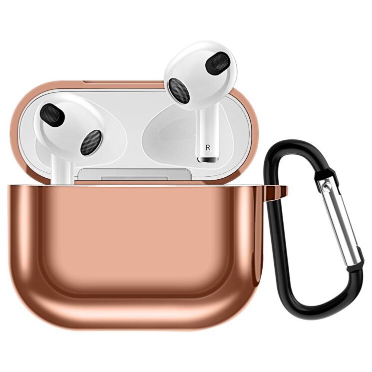Захисний чохол Deexe Shiny Case для Apple AirPods 3 - Rose Gold: фото 1 з 5