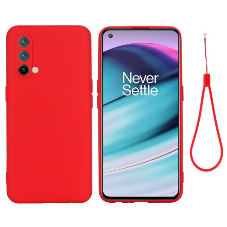 Защитный чехол Deexe Silicone Case для OnePlus Nord CE - Red: фото 2 из 6