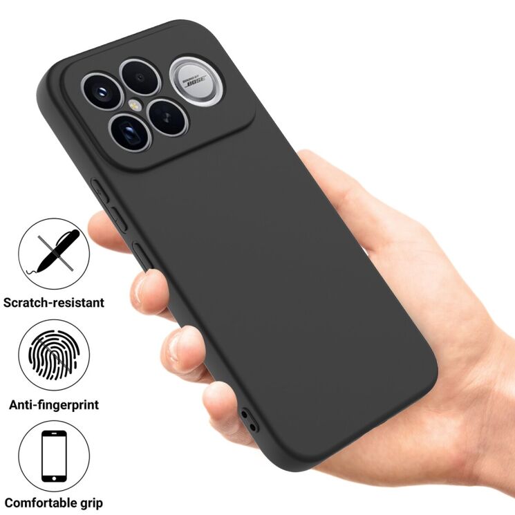 Защитный чехол Deexe Silicone Case для Xiaomi Poco F8 Ultra - Black: фото 3 из 9