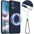 Захисний чохол Deexe Silicone Case with MagSafe для Motorola Edge 40 Neo - Dark Blue (340038DB)