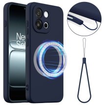 Захисний чохол Deexe Silicone Case with MagSafe для OnePlus Nord 6 - Dark Blue: фото 1 з 9