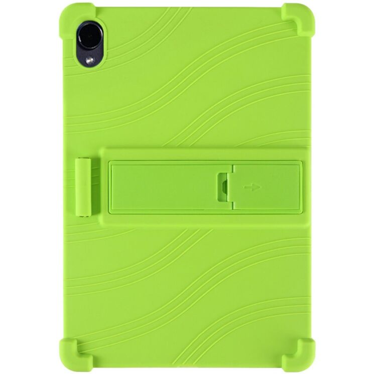 Защитный чехол Deexe Silicone Kickstand для Samsung Galaxy Tab S12 Plus - Green: фото 3 из 7