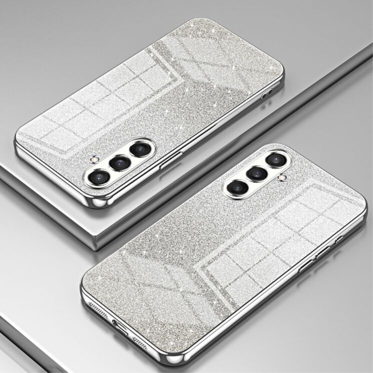Захисний чохол Deexe Sparkles Cover для Samsung Galaxy S23 FE - Silver: фото 2 з 7