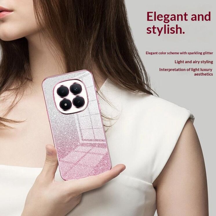 Защитный чехол Deexe Sparkles Cover для Xiaomi Redmi Note 15 Pro - Pink: фото 4 из 7