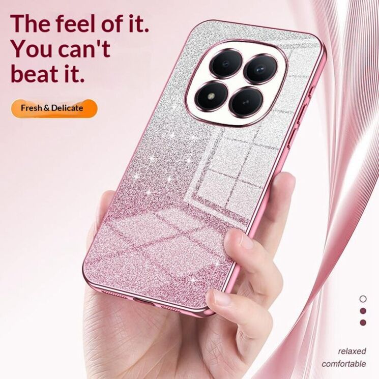 Защитный чехол Deexe Sparkles Cover для Xiaomi Redmi Note 15 Pro - Pink: фото 6 из 7