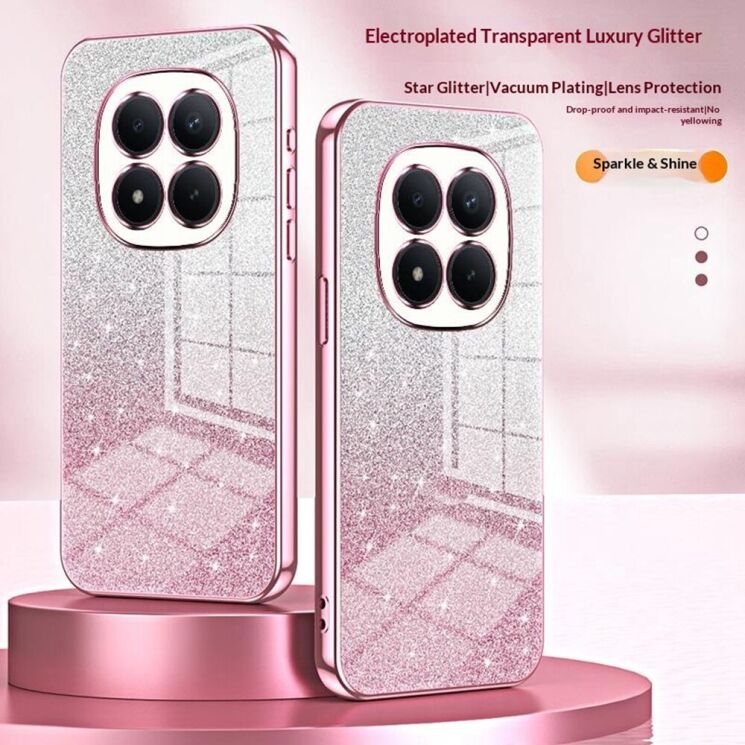 Защитный чехол Deexe Sparkles Cover для Xiaomi Redmi Note 15 Pro - Pink: фото 3 из 7