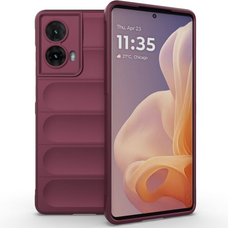 Захисний чохол Deexe Terra Case для Motorola Moto G85 - Wine Red: фото 1 з 9