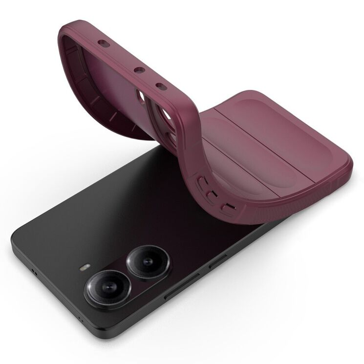 Защитный чехол Deexe Terra Case для Xiaomi Poco X7 Pro - Wine Red: фото 2 из 7
