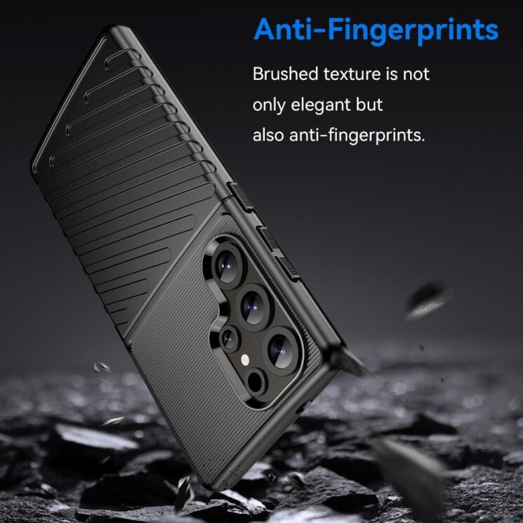 Защитный чехол Deexe Thunder Series для Samsung Galaxy S25 Ultra (S938) - Black: фото 4 из 12