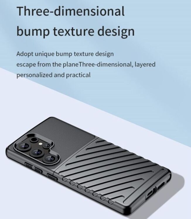 Защитный чехол Deexe Thunder Series для Samsung Galaxy S25 Ultra (S938) - Black: фото 11 из 12
