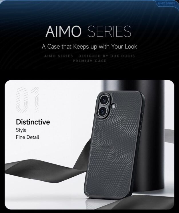 Защитный чехол DUX DUCIS Aimo Series для Apple iPhone 16 Plus - Black: фото 10 из 13