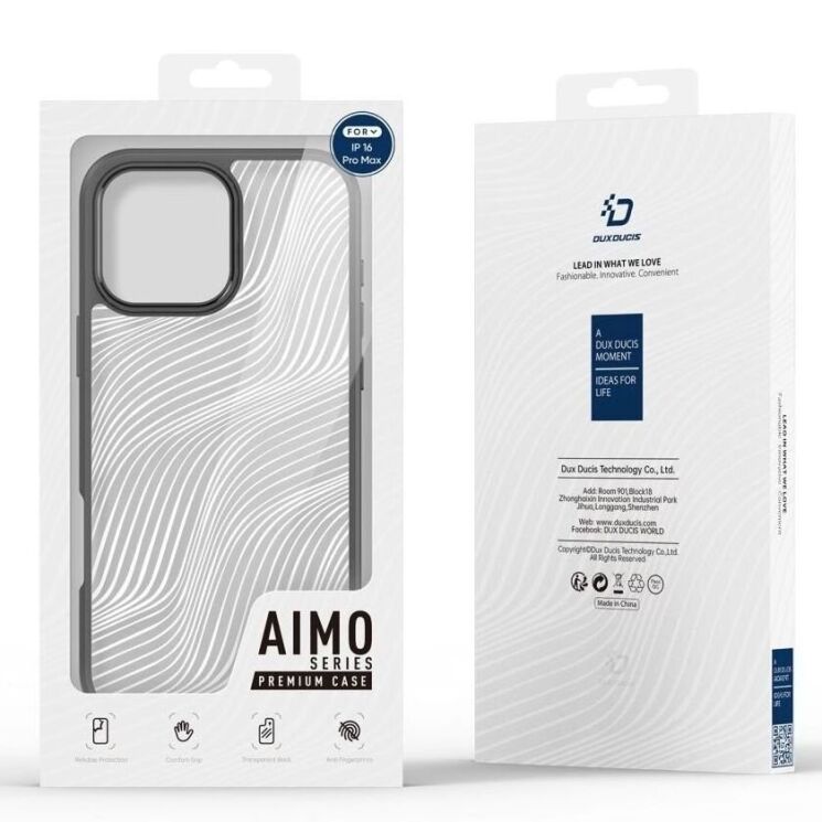 Защитный чехол DUX DUCIS Aimo Series для Apple iPhone 16 Pro Max - Black: фото 13 из 13