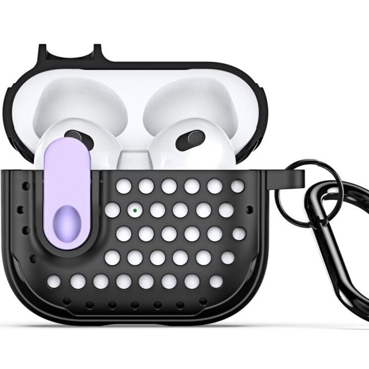 Защитный чехол DUX DUCIS PECM Series для Apple AirPods 3 - Black / Purple: фото 1 из 19