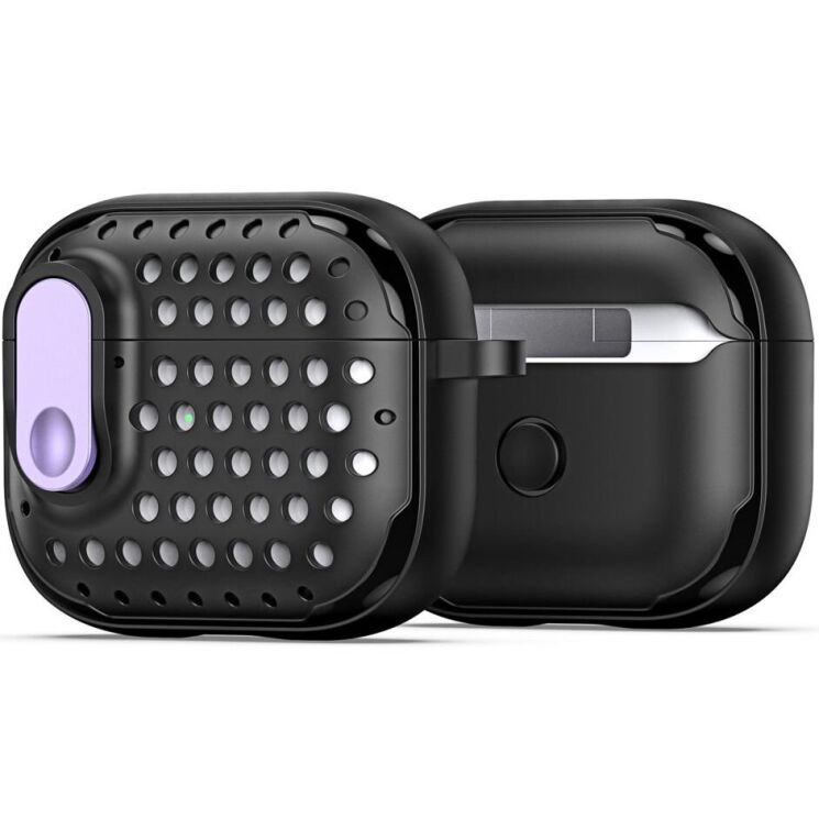 Защитный чехол DUX DUCIS PECM Series для Apple AirPods 3 - Black / Purple: фото 2 из 19