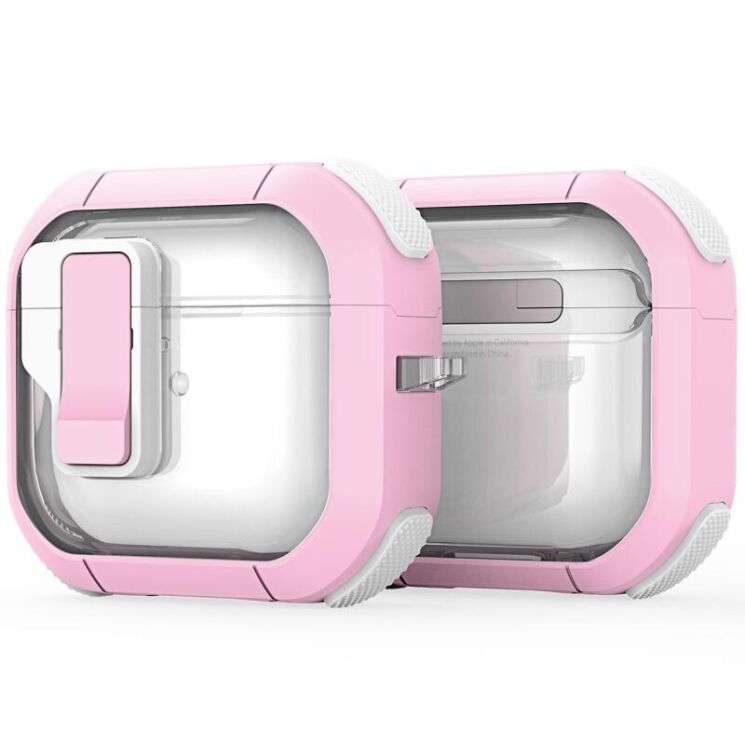 Защитный чехол DUX DUCIS PECN Series для Apple AirPods 4 - Pink / White: фото 1 из 10
