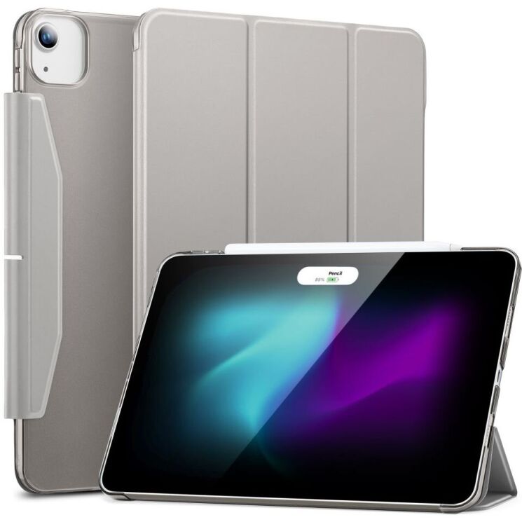 Защитный чехол ESR Ascend Trifold Case дл Apple iPad Air 13 M3/M2 (2025/2024) / Pro 12.9 (2021/2022) - Frosted Grey: фото 1 из 9