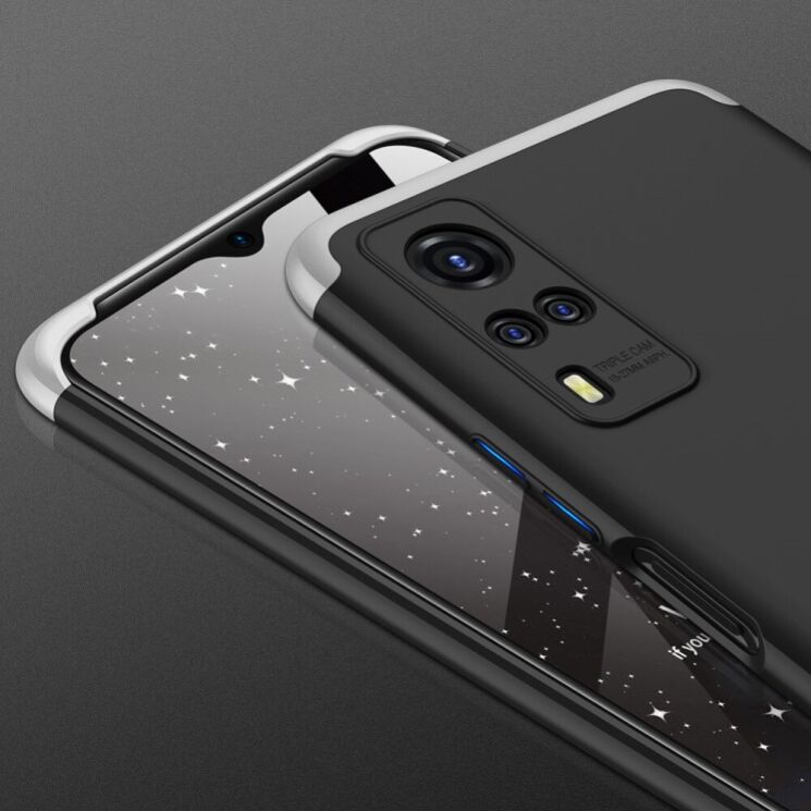 Защитный чехол GKK Double Dip Case для VIVO Y31 / Y53s - Black / Silver: фото 2 из 13